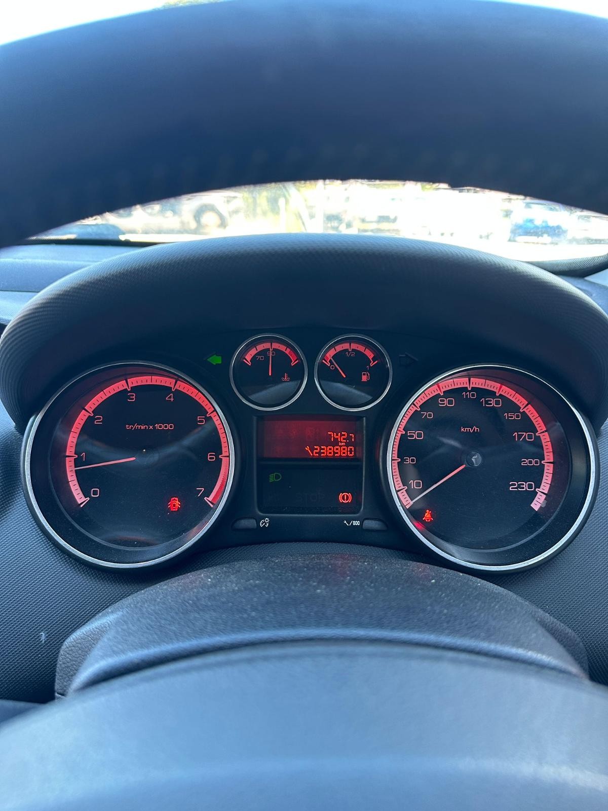 PEUGEOT 308 T7 09/2007-12/2013 INSTRUMENT CLUSTER VIN 4C5FXF