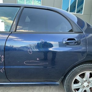SUBARU IMPREZA 10/2000-06/2007 LEFT REAR DOOR SHELL NON MOULD TYPE SEDAN