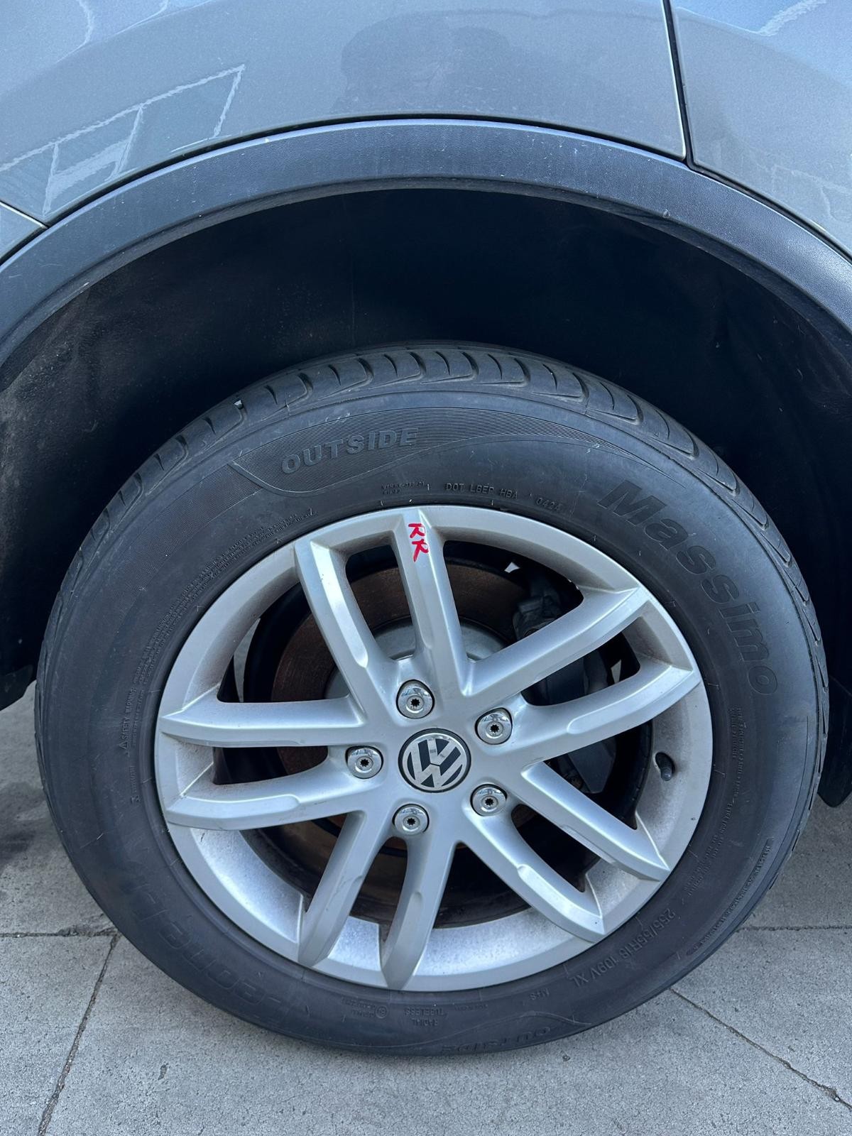 VOLKSWAGEN TOUAREG 7P 08/2014-04/2018 RIGHT REAR WHEEL ALLOY FACTORY 18X8IN
