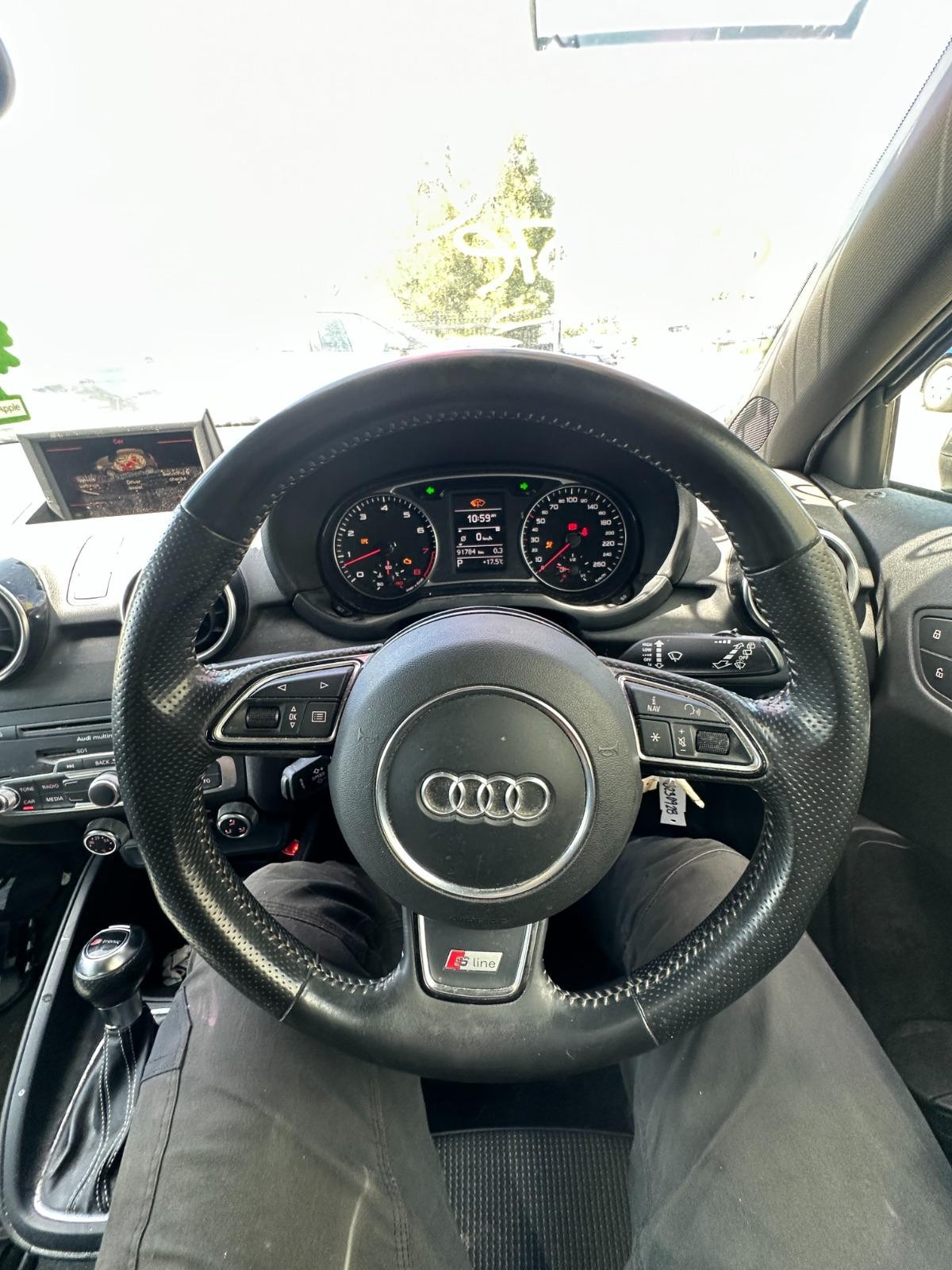 AUDI A1 8X 12/2010-10/2018 STEERING WHEEL LEATHER S-LINE TYPE