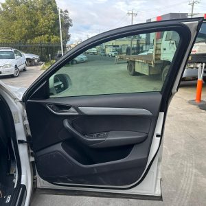 AUDI Q3 8U 03/2012-12/2018 RIGHT FRONT DOOR TRIM BLACK LEATHER