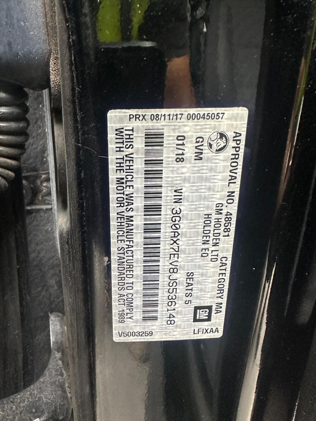 HOLDEN EQUINOX EQ 09/17-12/20 RIGHT FRONT OUTER DOOR HANDLE KEYLESS ENTRY BUTTON - Image 12