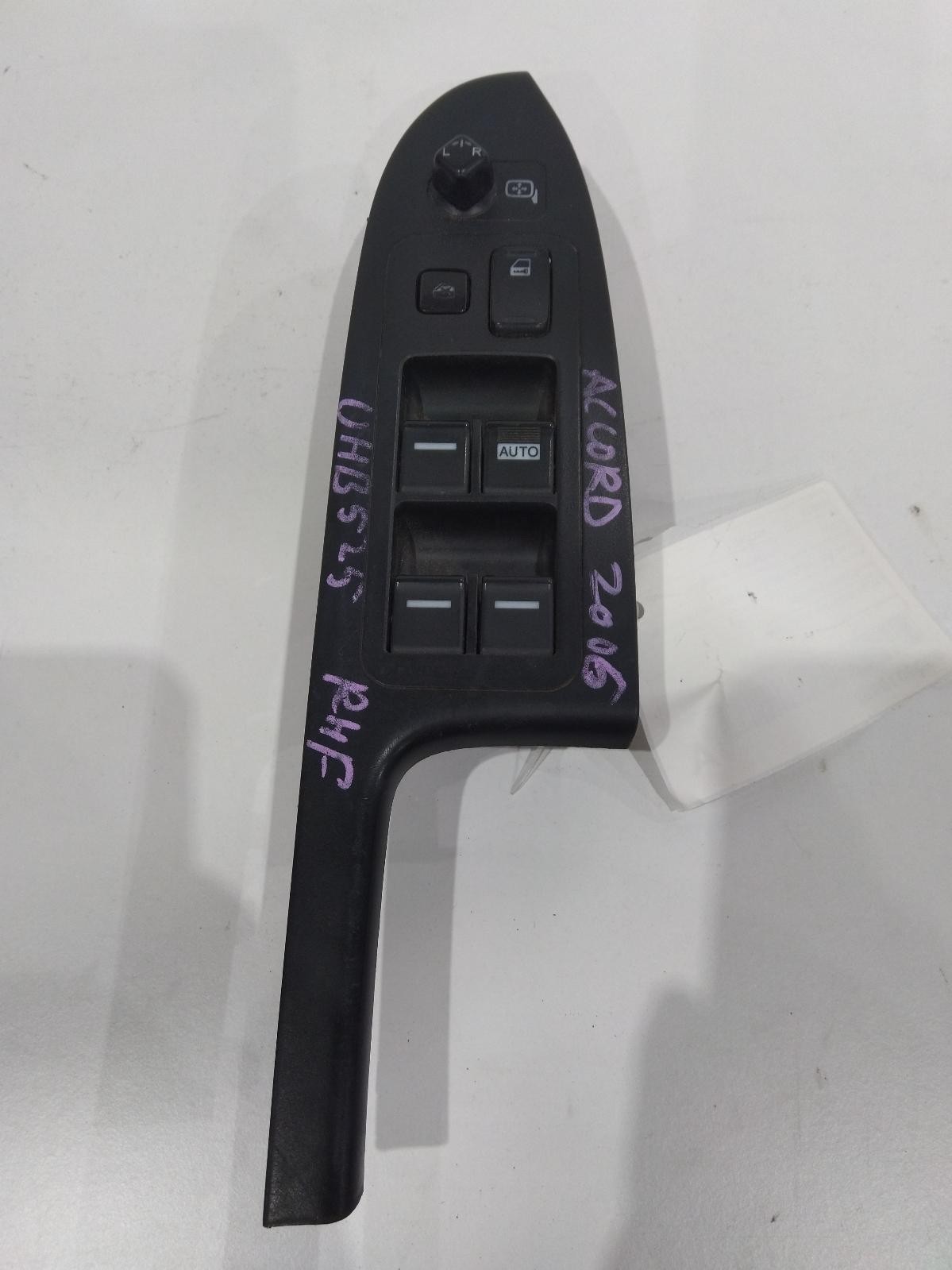 HONDA ACCORD 09/2003-10/2007 RIGHT FRONT POWER WINDOW MASTER SWITCH 35750SDAQ04