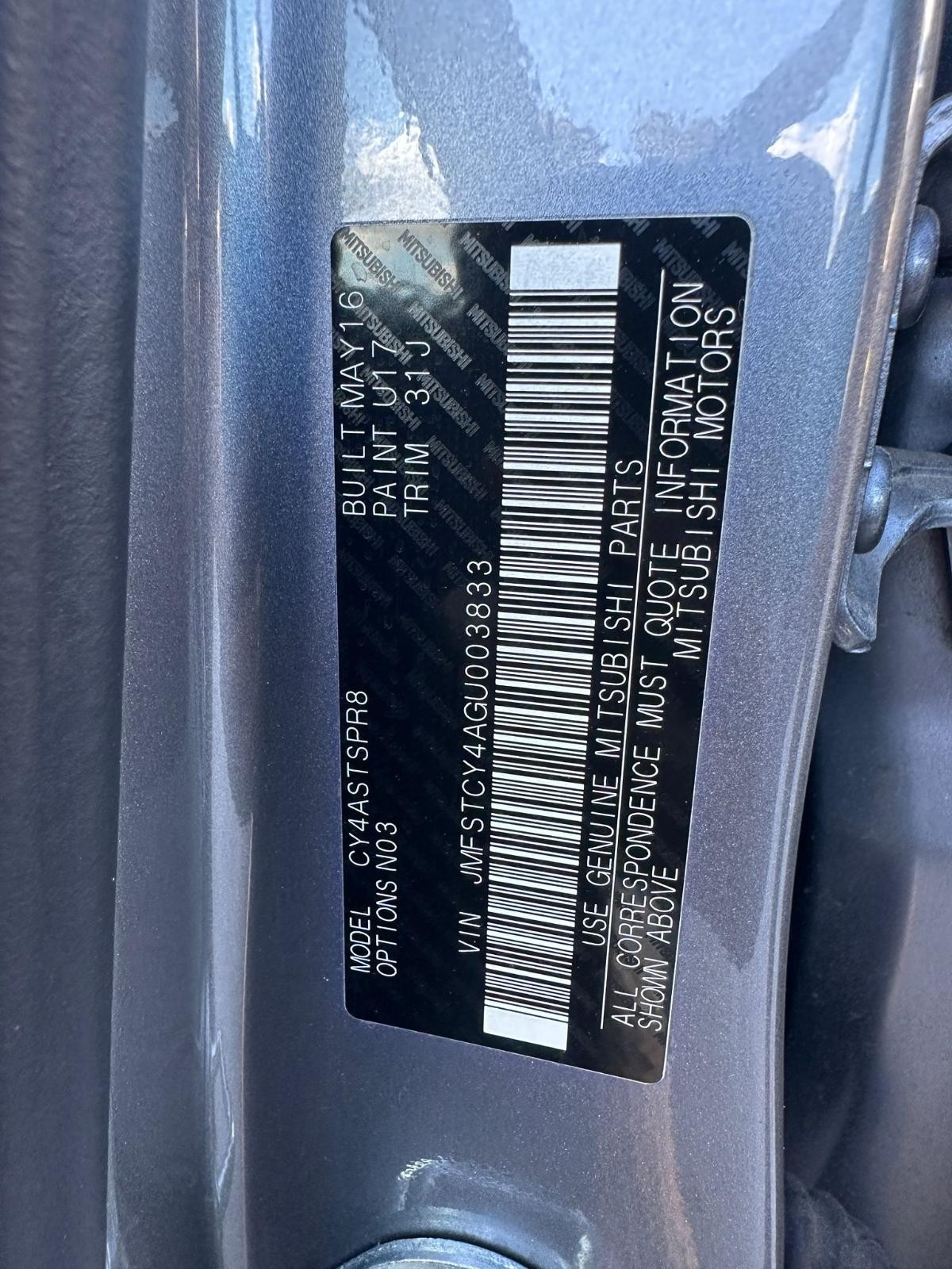 MITSUBISHI LANCER CF 07/2010-12/2017 RIGHT FRONT MASTER SWITCH P/N 8608A222 - Image 11