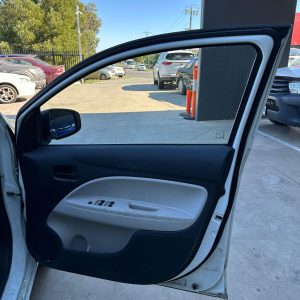 MITSUBISHI MIRAGE LA-LB 12/2012-12/2024 RIGHT FRONT DOOR TRIM BLACK CLOTH HATCH