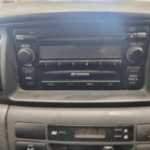 TOYOTA COROLLA 12/2001-06/2007 STEREO/HEAD UNIT SINGLE DISC CD PLAYER, ZZE122