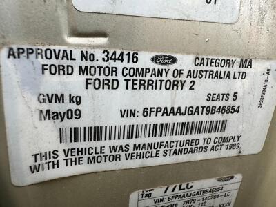 FORD TERRITORY SX-SY MKII 05/2004-04/2011 TAILGATE WIPER MOTOR 5 PIN PLUG TYPE - Image 13