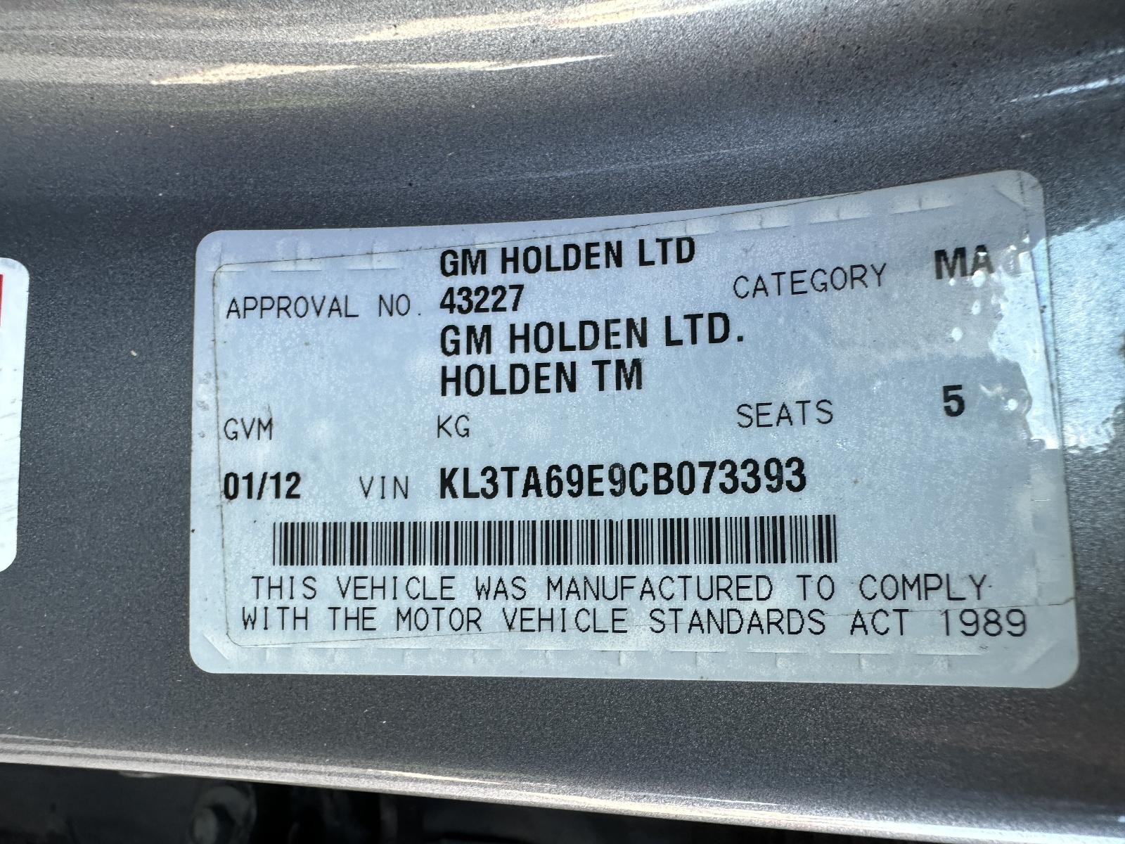 HOLDEN BARINA TM 09/2011-12/2018 A/C COMPRESSOR P/N 95016510 95935304 - Image 12