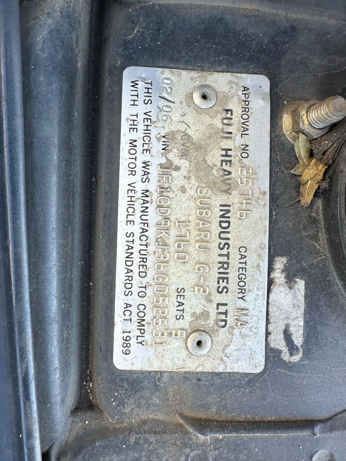 SUBARU IMPREZA 09/2005-06/2007 GLOVE BOX - Image 13