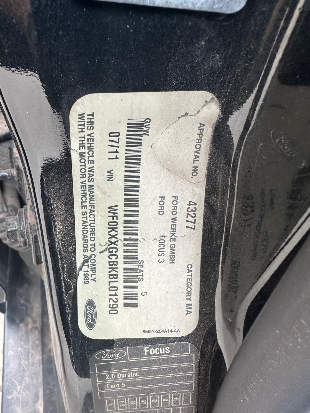 FORD FOCUS LW-LZ 05/2011-2018 RIGHT FRONT INNER DOOR HANDLE CHROME - Image 11