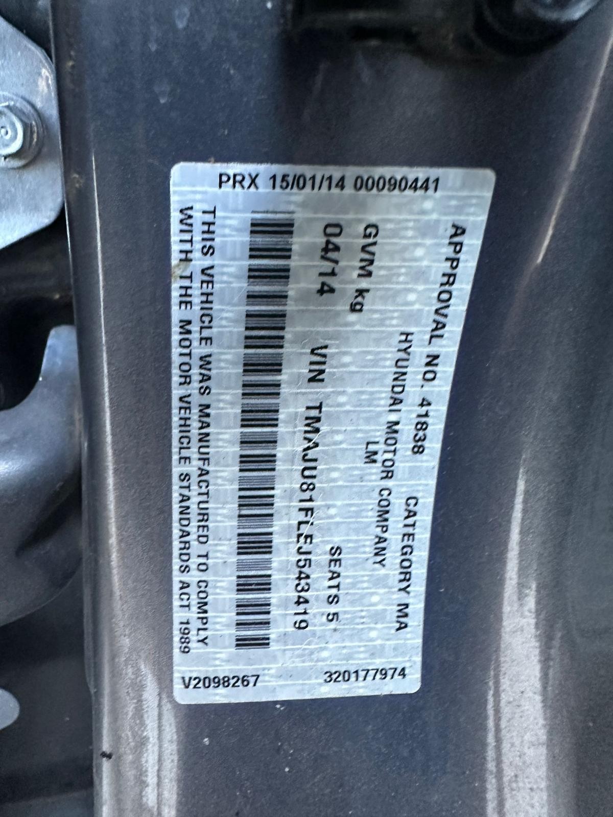 HYUNDAI IX35 LM SERIES 11/09-01/16 RIGHT DOOR MIRROR POWER FOLD 8 PIN 876202Y970 - Image 13