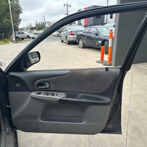 MAZDA 323 BJ 09/1998-12/2003 RIGHT FRONT INNER DOOR HANDLE DARK GREY BACKING