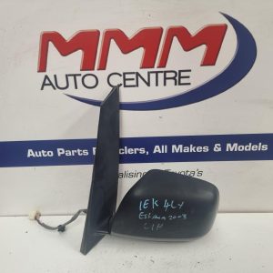 TOYOTA ESTIMA LEFT DOOR MIRROR XR30/XR40, 5 WIRE, BIG PLUG, NATURAL BLACK, BLUE