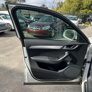 AUDI Q3 8U 03/2012-12/2018 LEFT FRONT DOOR TRIM BLACK LEATHER