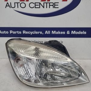 KIA RIO RIGHT HEADLAMP JB, CHROME INSERT TYPE, 08/05-07/09 05 06 07 08 09