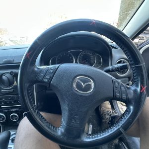MAZDA 6 GG/GY 09/2002-2008 STEERING WHEEL A/BAG AND CONTROLS ONLY LEATHER