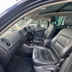 VOLKSWAGEN TIGUAN 5N 05/2008-08/2016 LEFT FRONT SEAT LEATHER BLACK