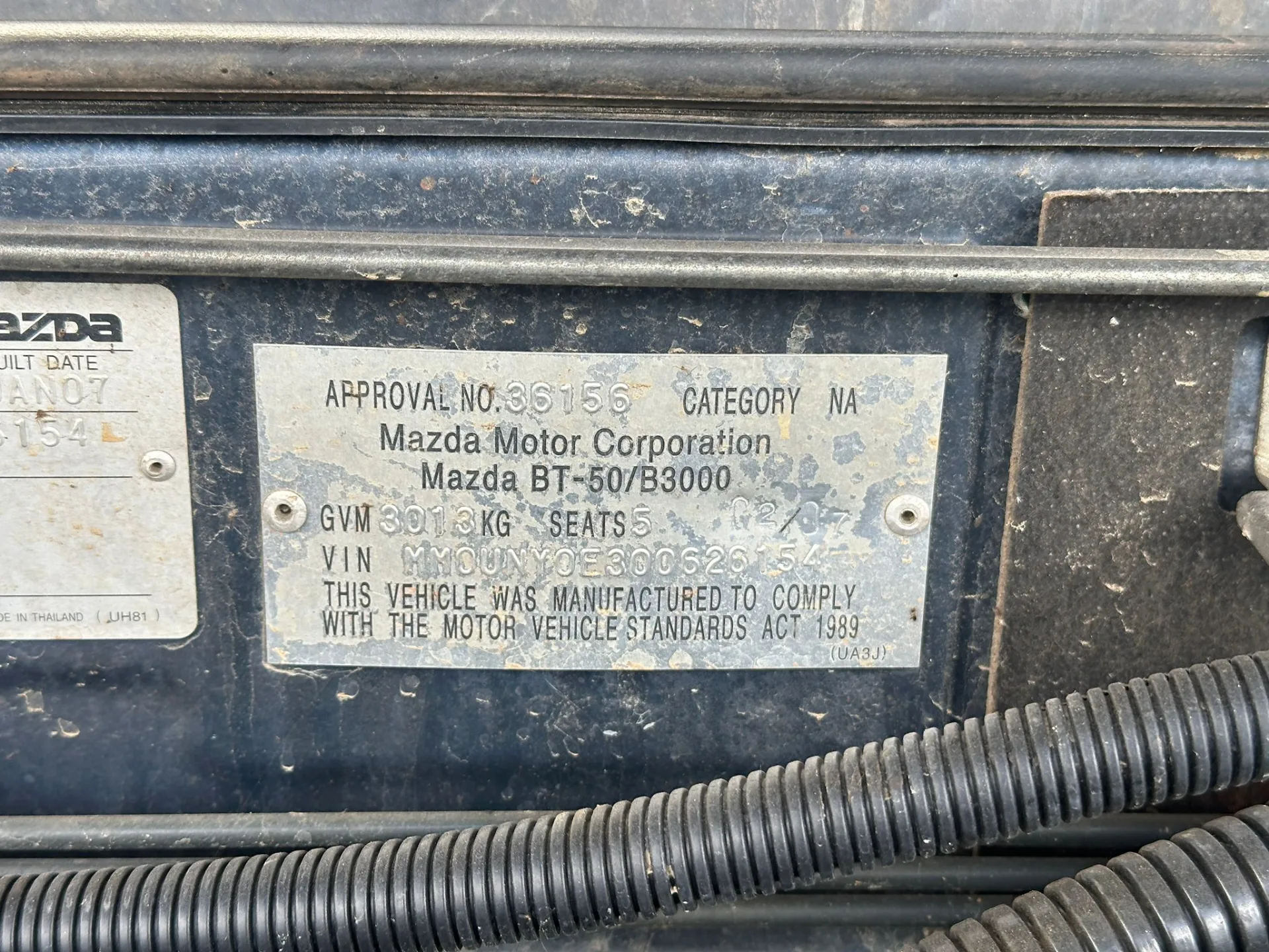 Mazda Bt50 2007 Blue Manual Diesel