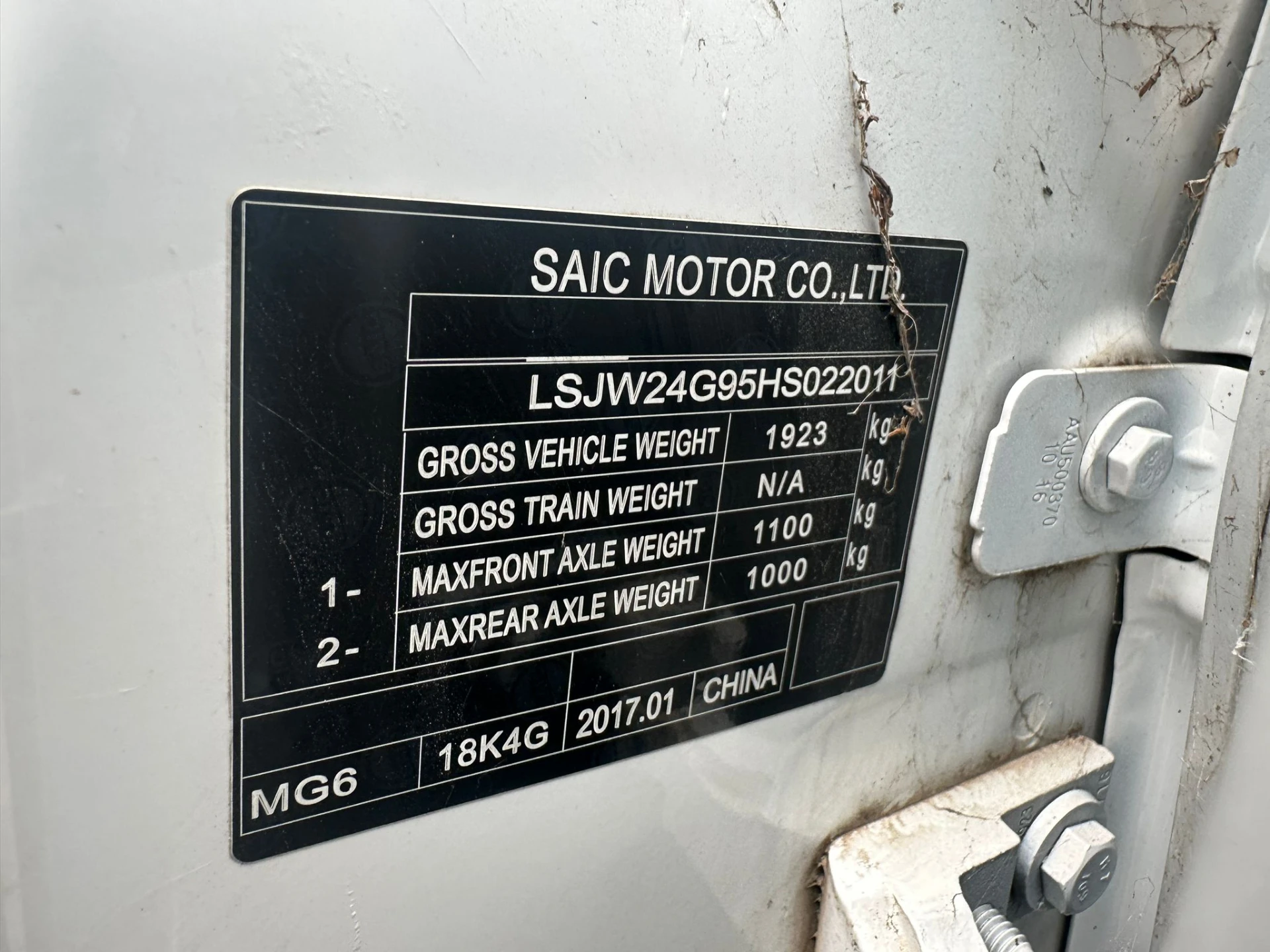 MG 6 2017 White Auto Petrol