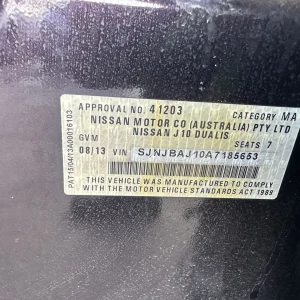 Nissan Dualis 2013 Black Auto Petrol