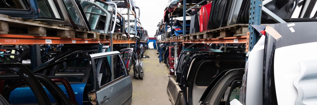 racks with auto parts