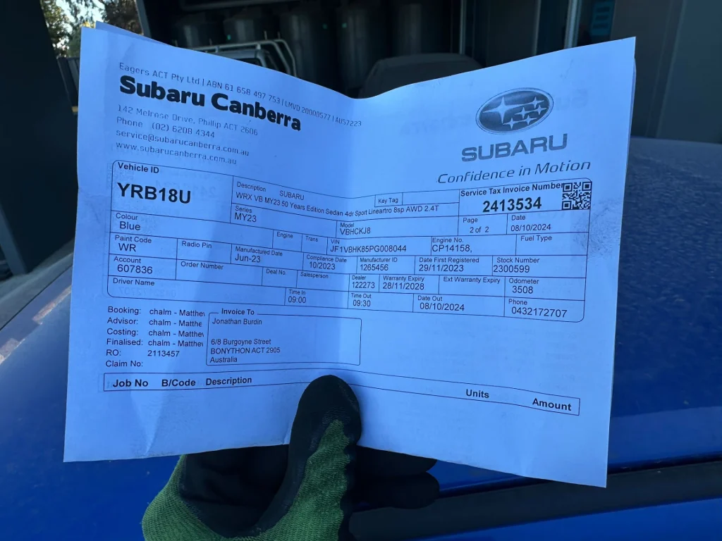 Subaru Wrx 2023 Blue Auto Petrol