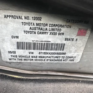 Toyota Camry 2002 Silver Auto Petrol