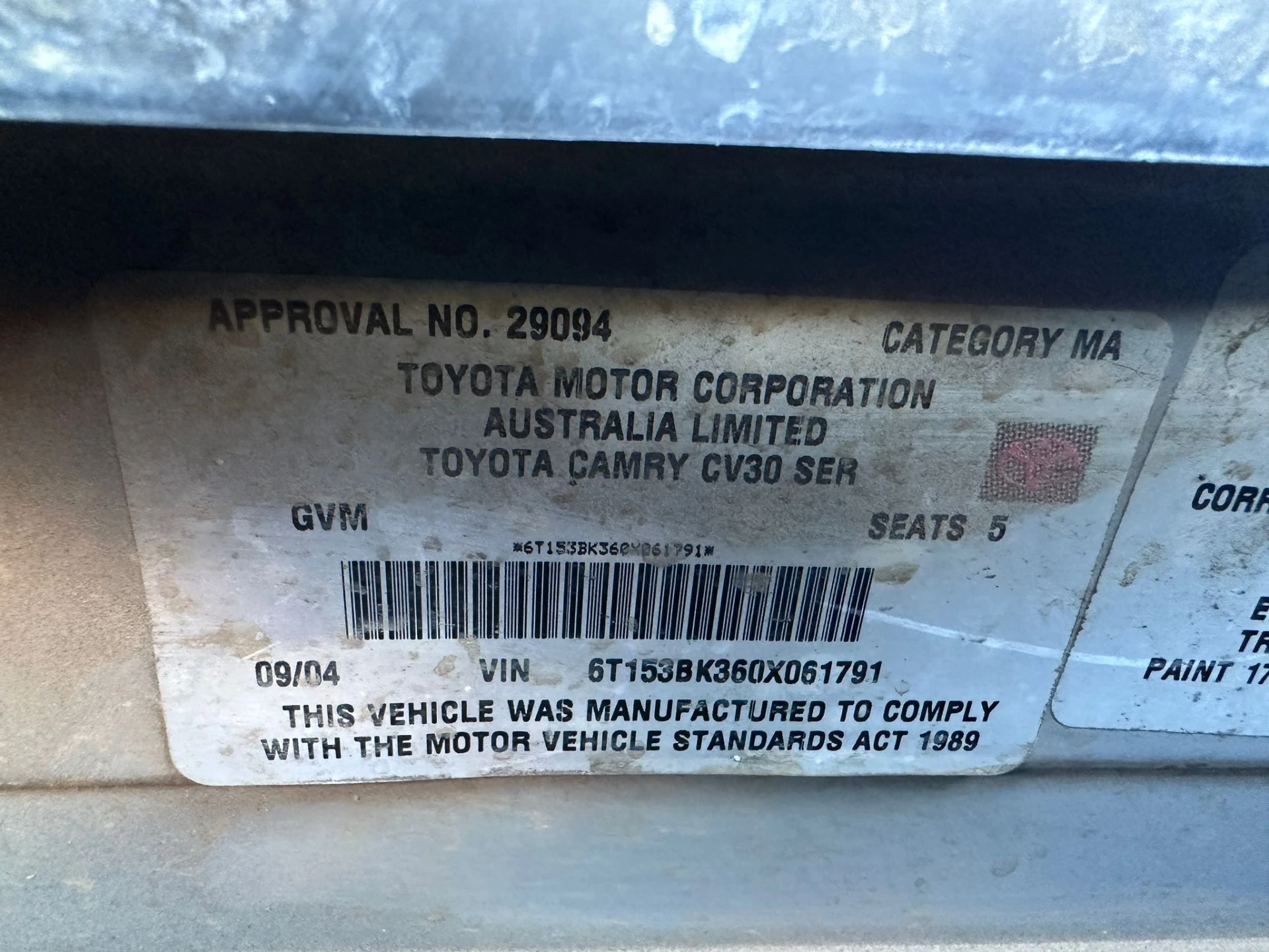 Toyota Camry 2004 Silver Auto Petrol