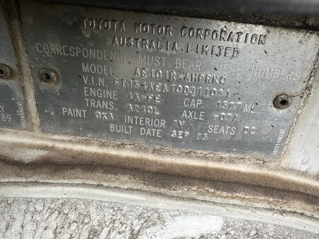 Toyota Corolla 1995 White Auto Petrol