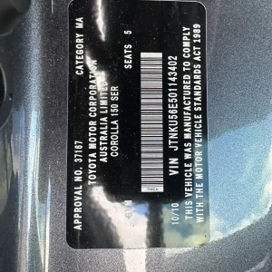 Toyota Corolla 2010 Grey Manual Petrol