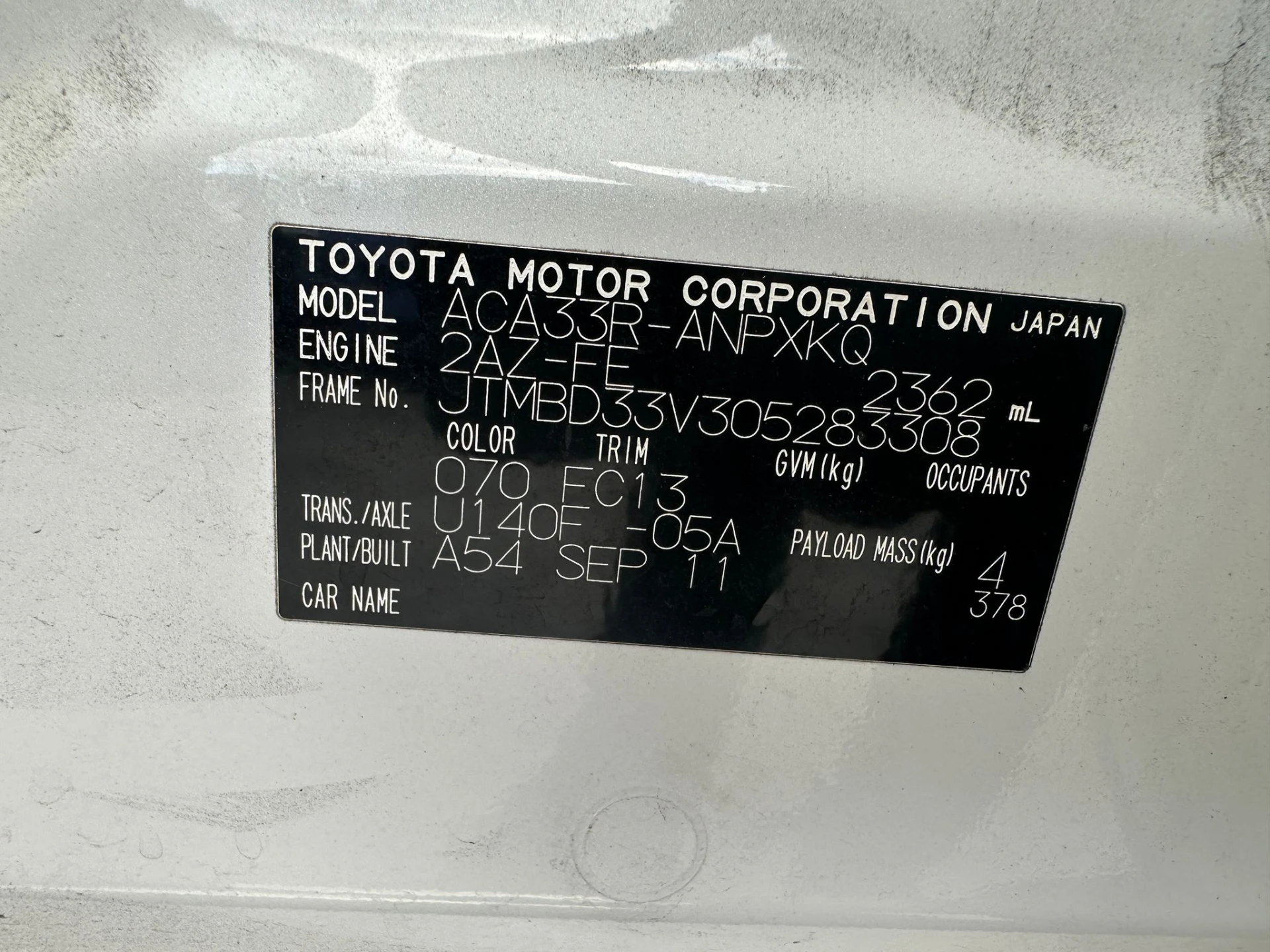 Toyota Rav4 2011 White Auto Petrol