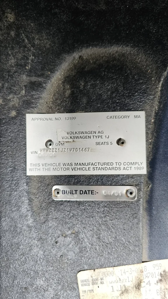 Volkswagen Golf 2001 Black Manual Petrol